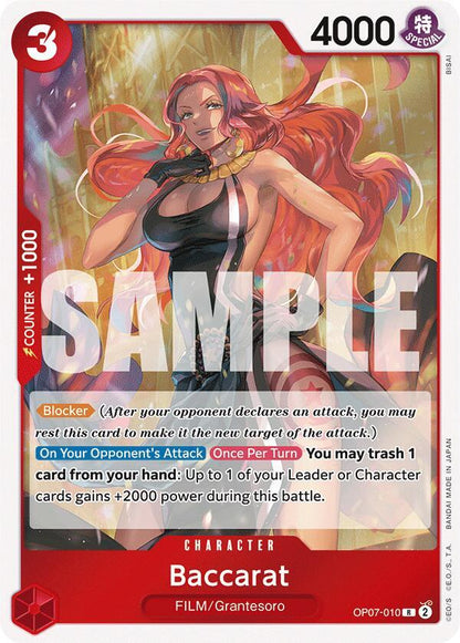 Baccarat OP07-010 500 Years in the Future One Piece Foil Rare