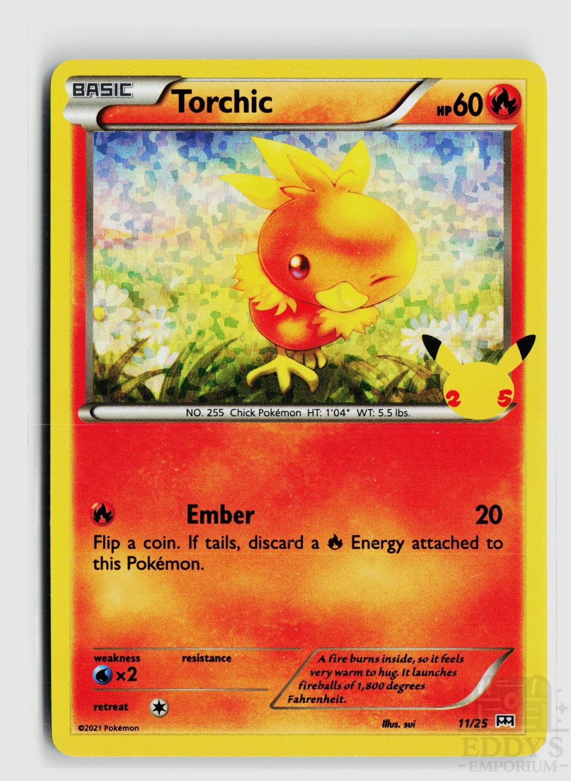 Torchic 011/025 McDonald's 25th Anniversary Promos Pokemon Holo Promo