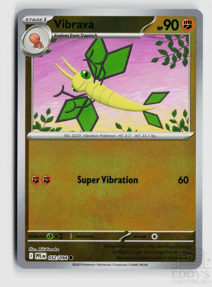 Vibrava 052/094 Phantasmal Flames Pokemon Reverse Holo Common NM