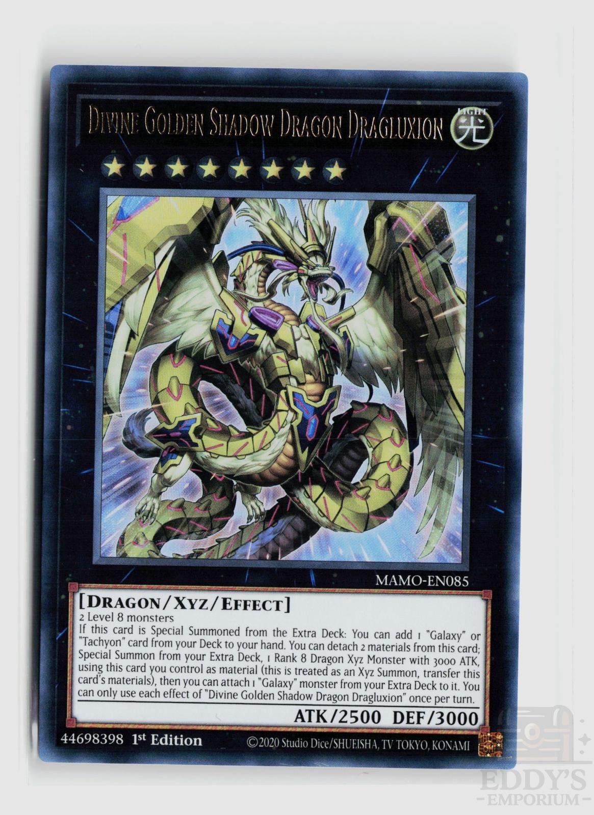 Divine Golden Shadow Dragon Dragluxion MAMO-EN085 Magnificent Monsters Yu-Gi-Oh 1st Edition NM