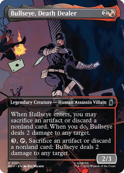 Bullseye, Death Dealer (Borderless) 325 Marvel Super Heroes Magic: The Gathering