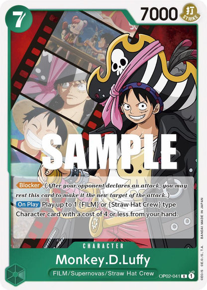 Monkey.D.Luffy (041) OP02-041 Paramount War One Piece Foil Rare