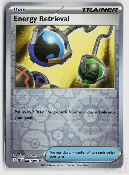 Energy Retrieval 082/086 White Flare Pokemon Reverse Holo