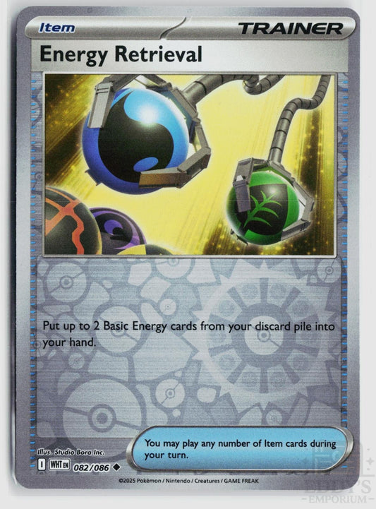 Energy Retrieval 082/086 White Flare Pokemon Reverse Holo