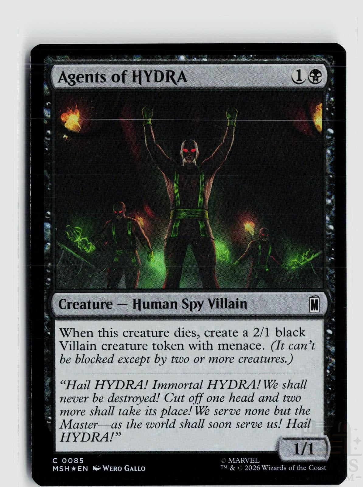 Agents of HYDRA 85 Marvel Super Heroes Magic: The Gathering Foil Common