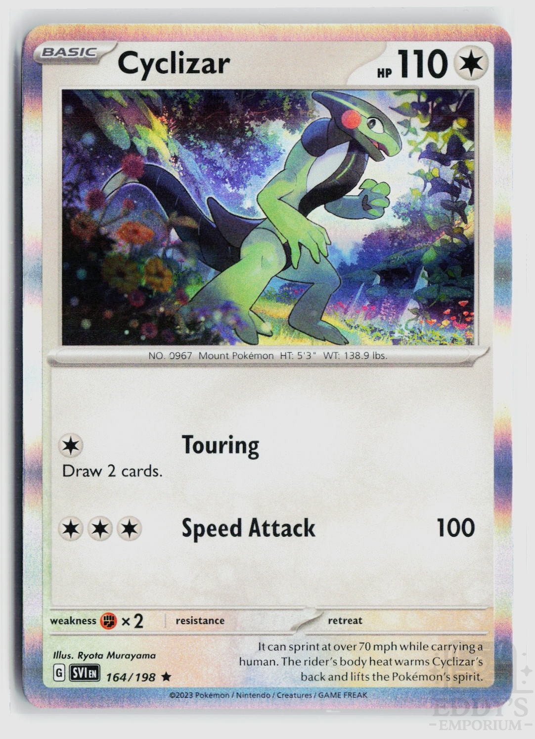 Cyclizar 164/198 Scarlet & Violet Pokemon Holo