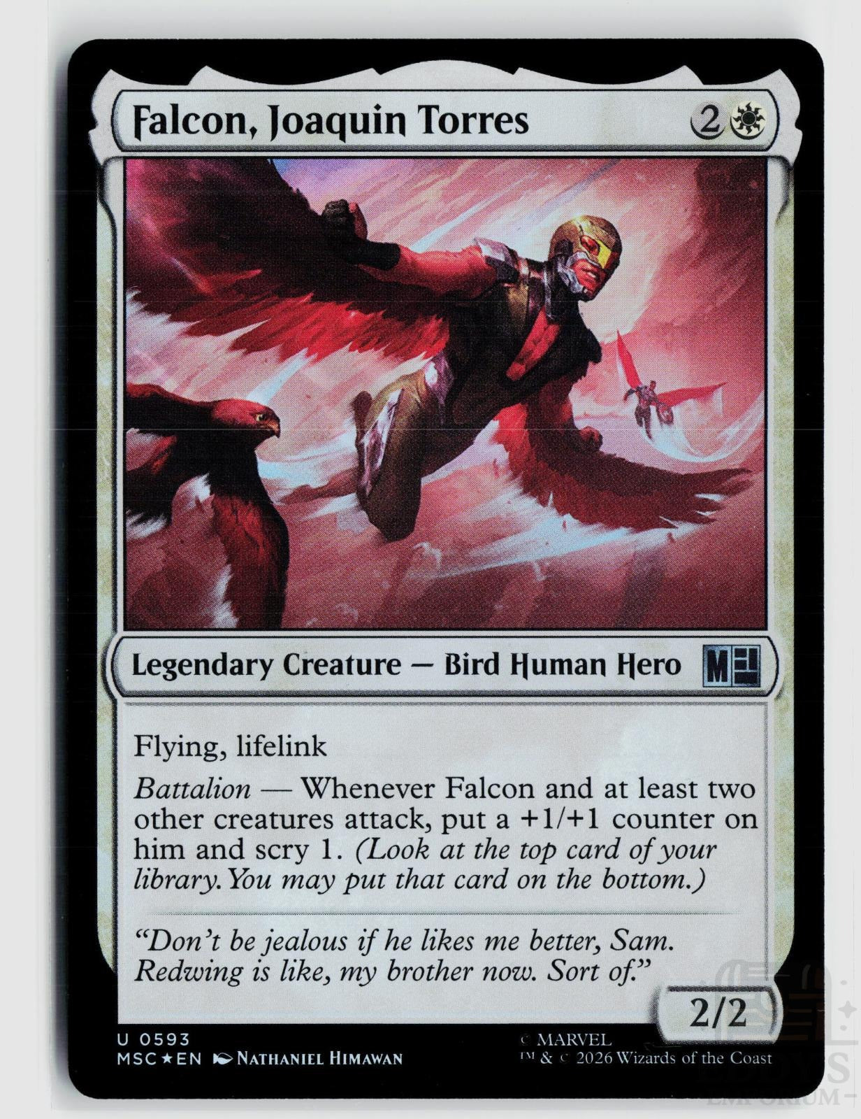 Falcon, Joaquin Torres 593 Commander: Marvel Super Heroes Magic: The Gathering Foil