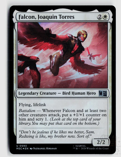 Falcon, Joaquin Torres 593 Commander: Marvel Super Heroes Magic: The Gathering Foil