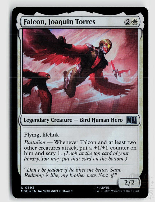 Falcon, Joaquin Torres 593 Commander: Marvel Super Heroes Magic: The Gathering Foil