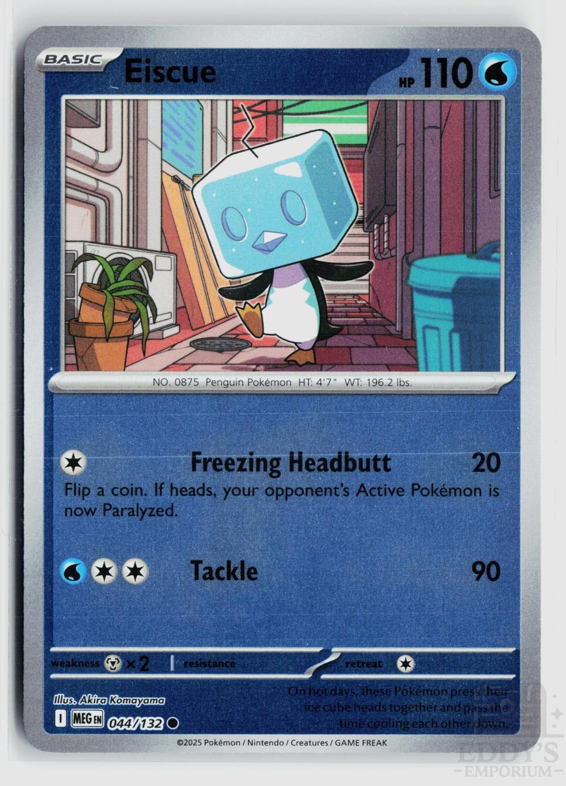 Eiscue 044/132 Mega Evolution Pokemon Reverse Holo Common NM
