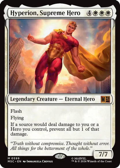 Hyperion, Supreme Hero 599 Commander: Marvel Super Heroes Magic: The Gathering