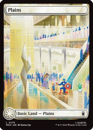Plains (0278) 278 Magic: The Gathering Marvel Super Heroes