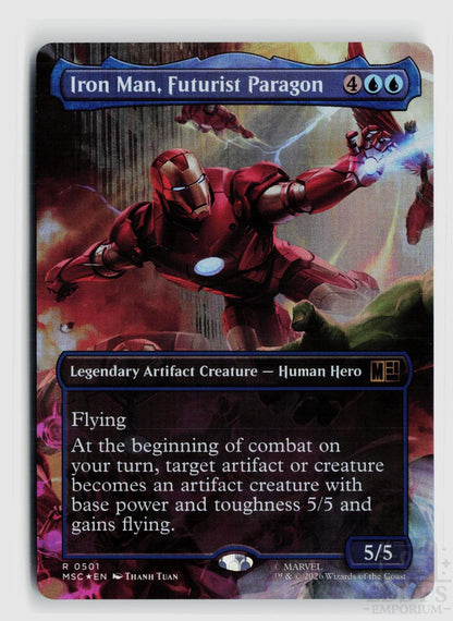 Iron Man, Futurist Paragon (Borderless) 501 Commander: Marvel Super Heroes Magic: The Gathering Foil