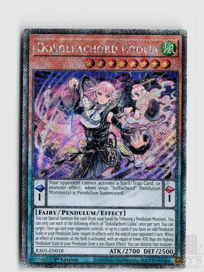 DoSolfachord Coolia (Platinum Secret Rare) RA05-EN018 Rarity Collection 5 Yu-Gi-Oh 1st Edition NM