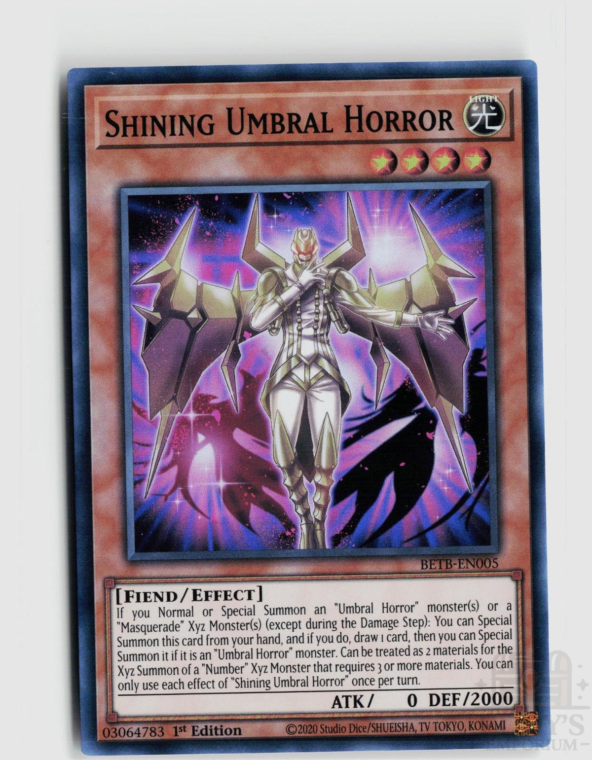 Shining Umbral Horror BETB-EN005 Beyond the Brave Yu-Gi-Oh 1st Edition NM