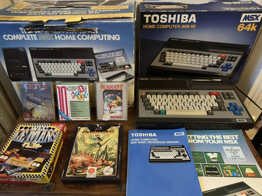 Toshiba HX-10 MSX Vintage Computer Bundle – Boxed with Classic Games!